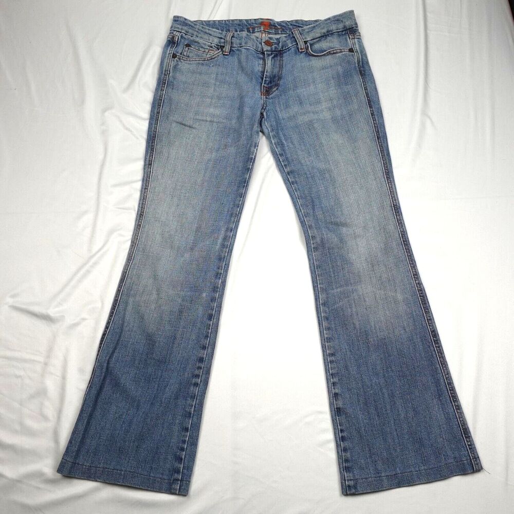 7 For all Mankind Jeans Women 29 Faded Blue Color Denim Boot Cut 5 Pockets